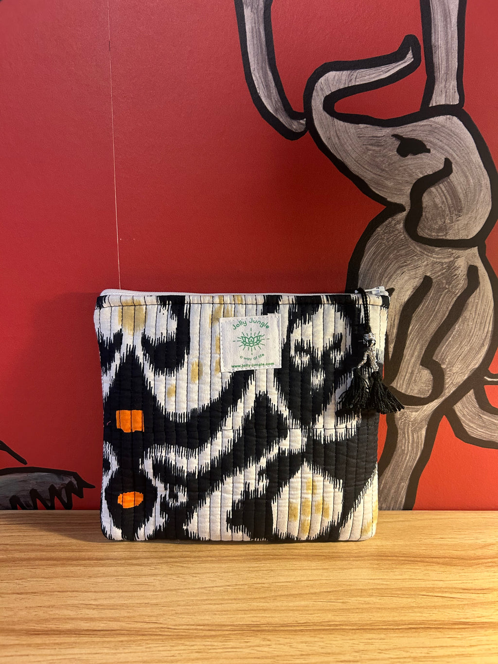 Maxi Pochette Ikat Black / Orange