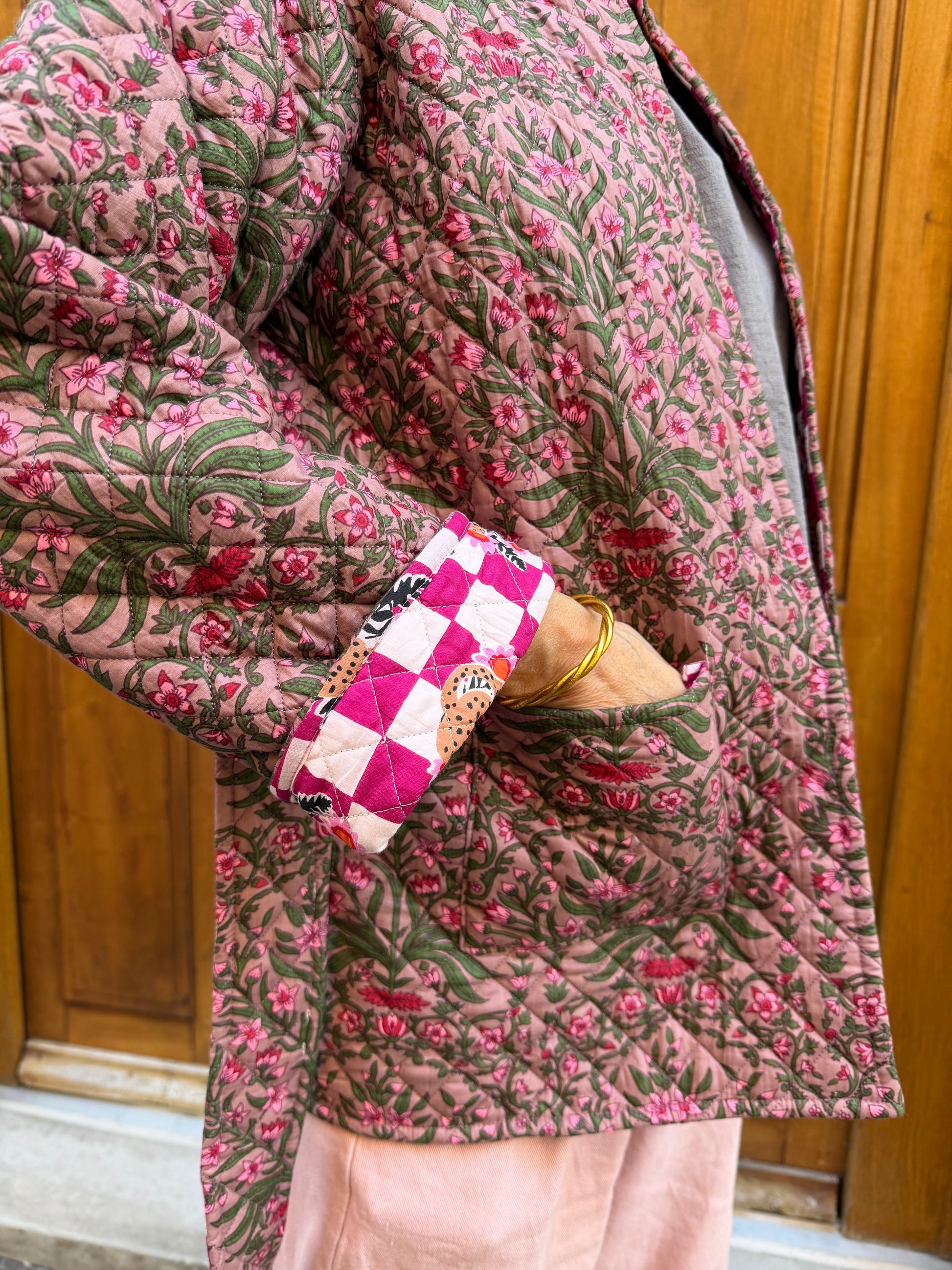 Veste Violette Fleurs