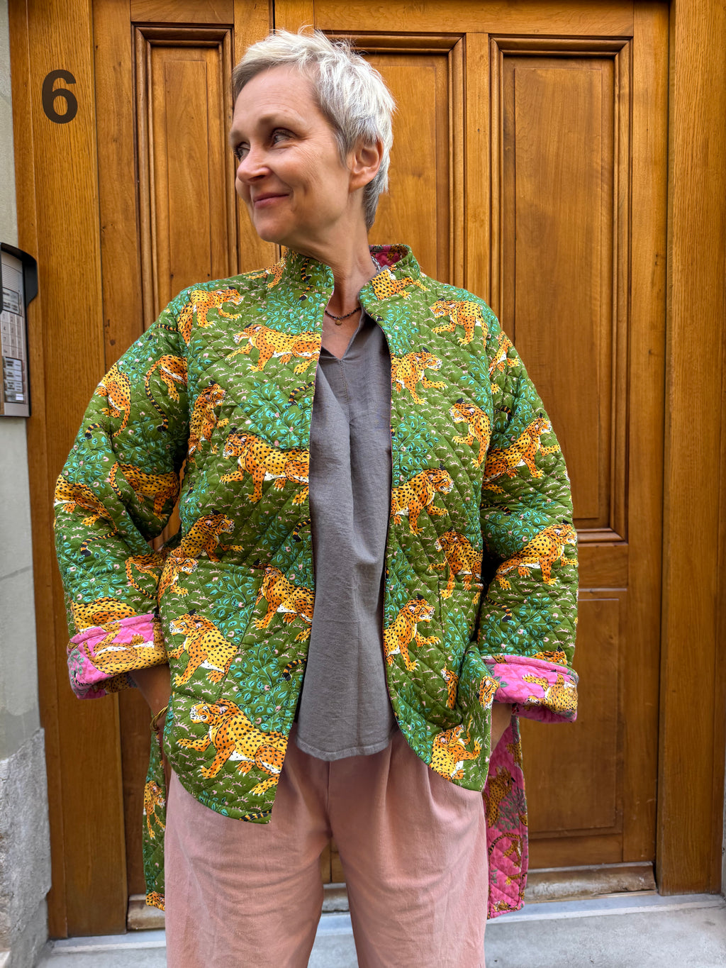 Veste Verte Léopard