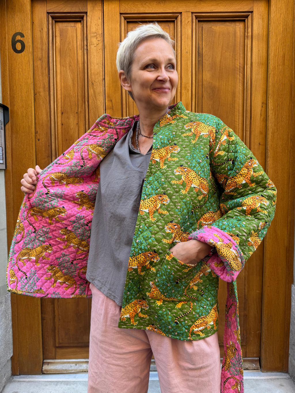 Veste Verte Léopard