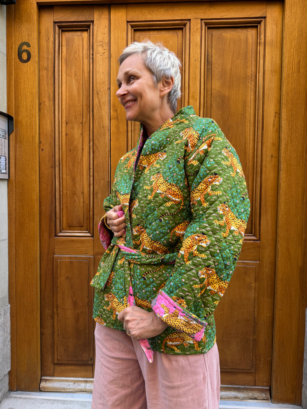 Veste Verte Léopard