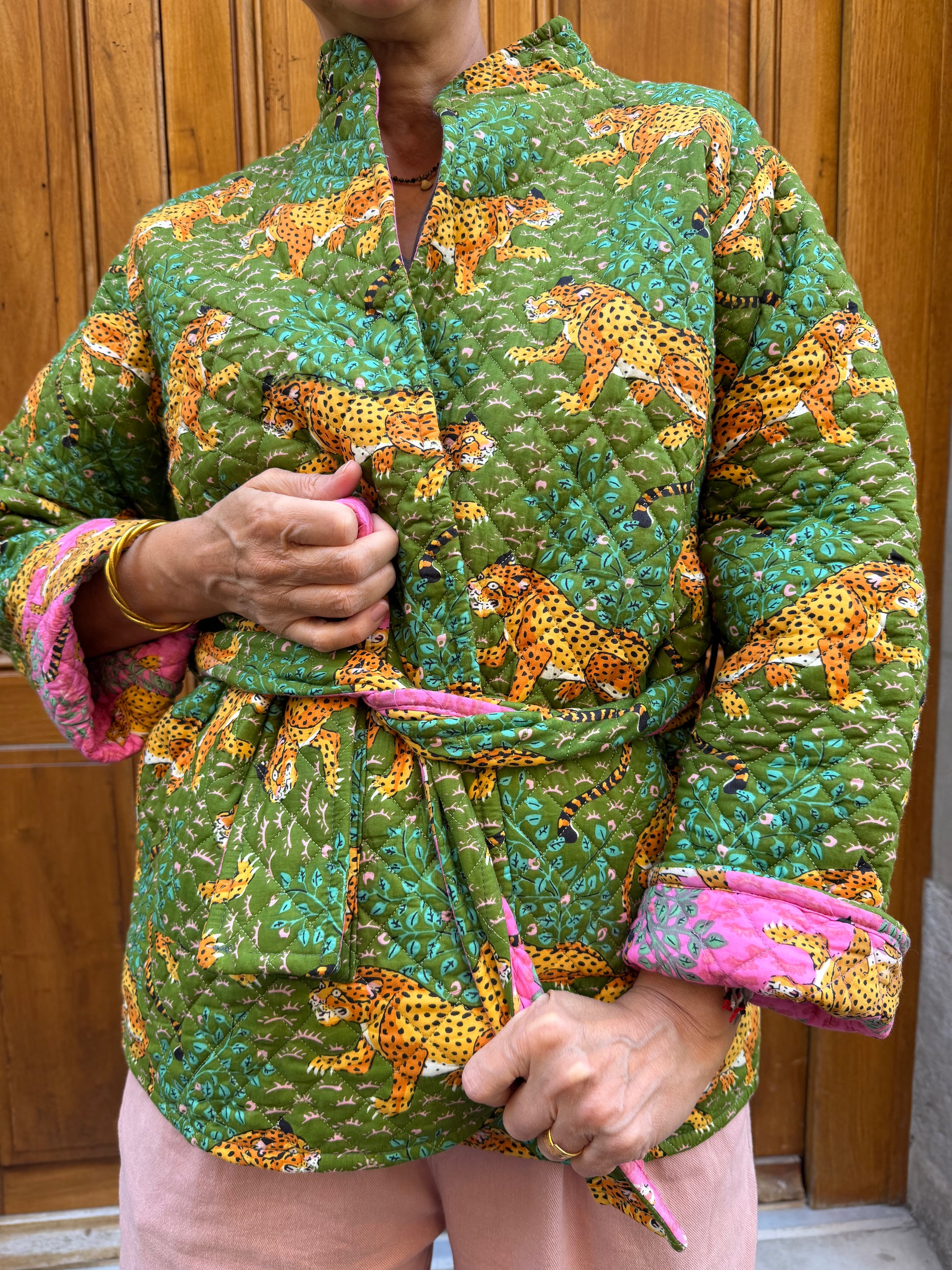 Veste Verte Léopard