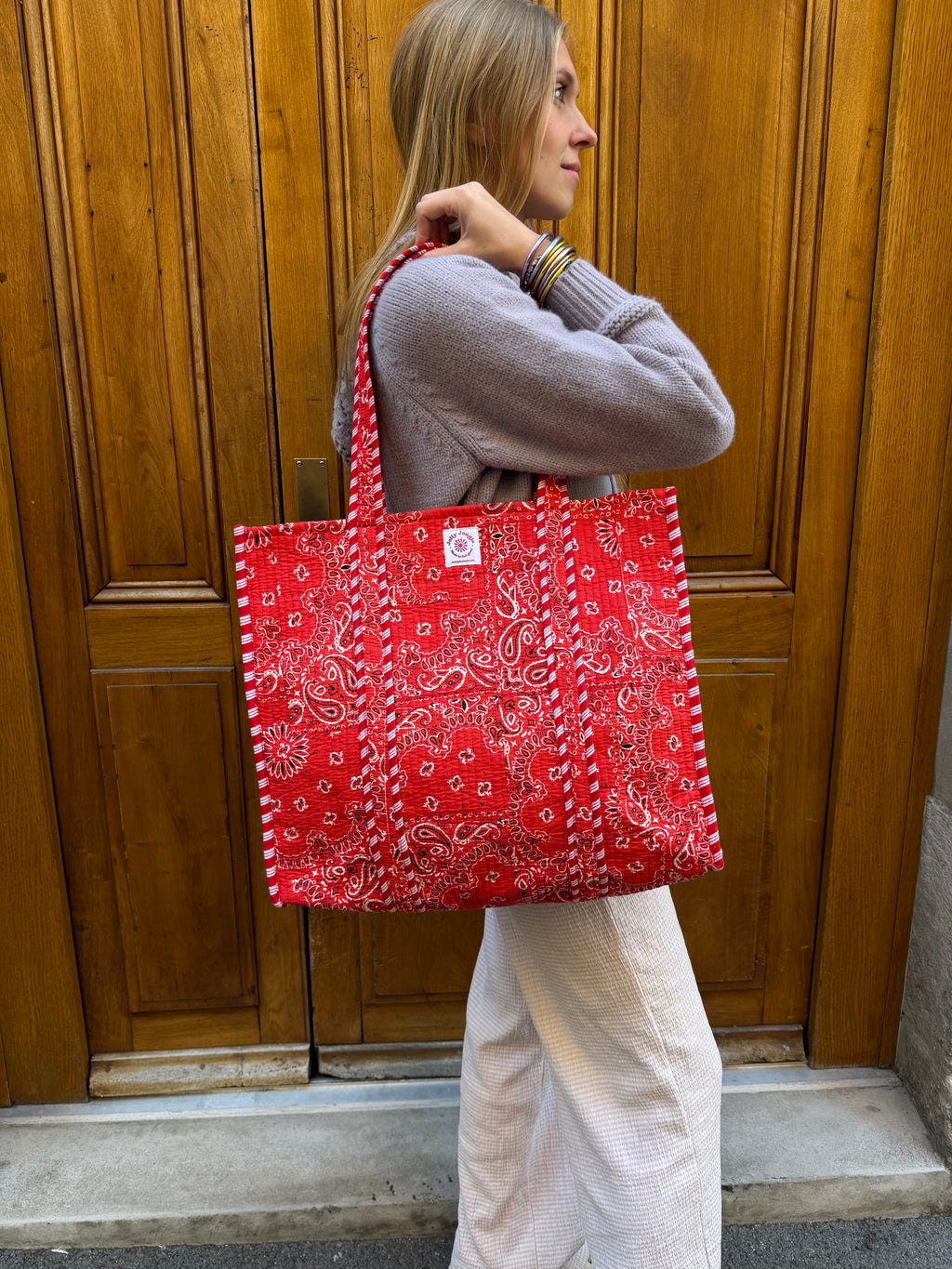 Sac tote Bandana rouge