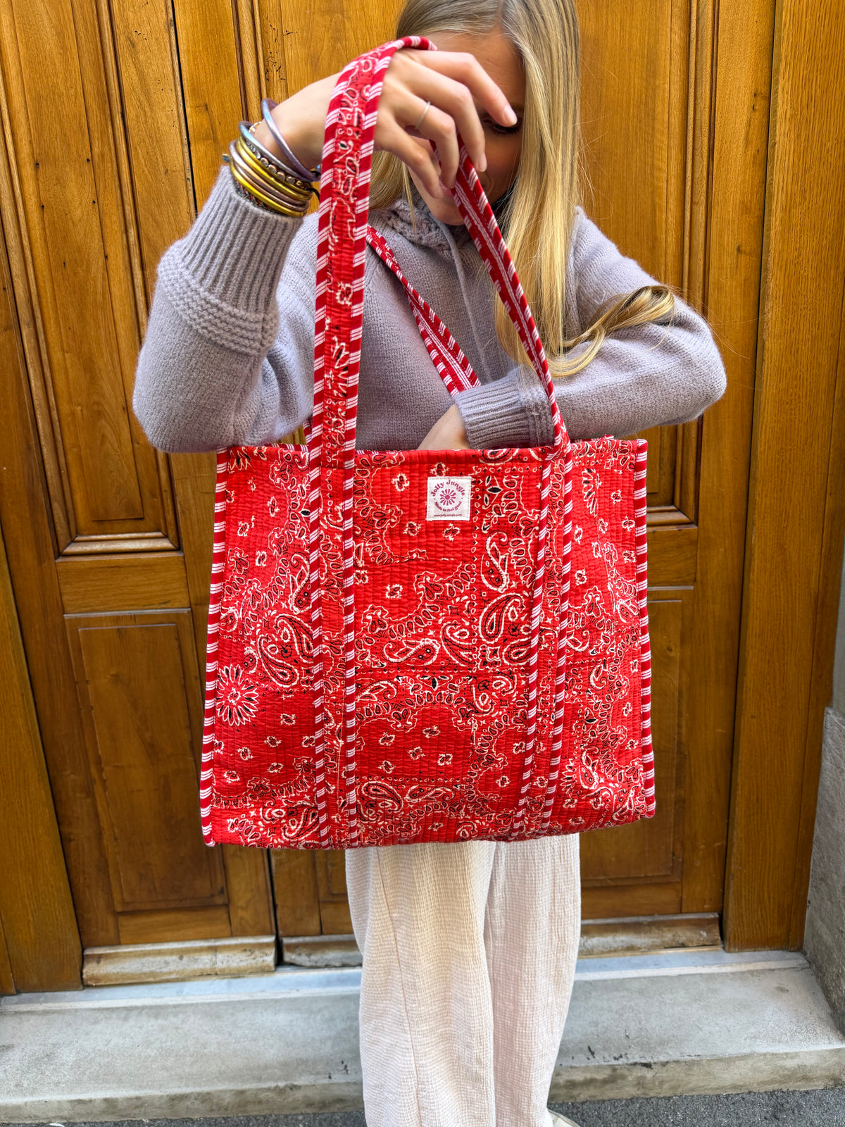 Sac tote Bandana rouge