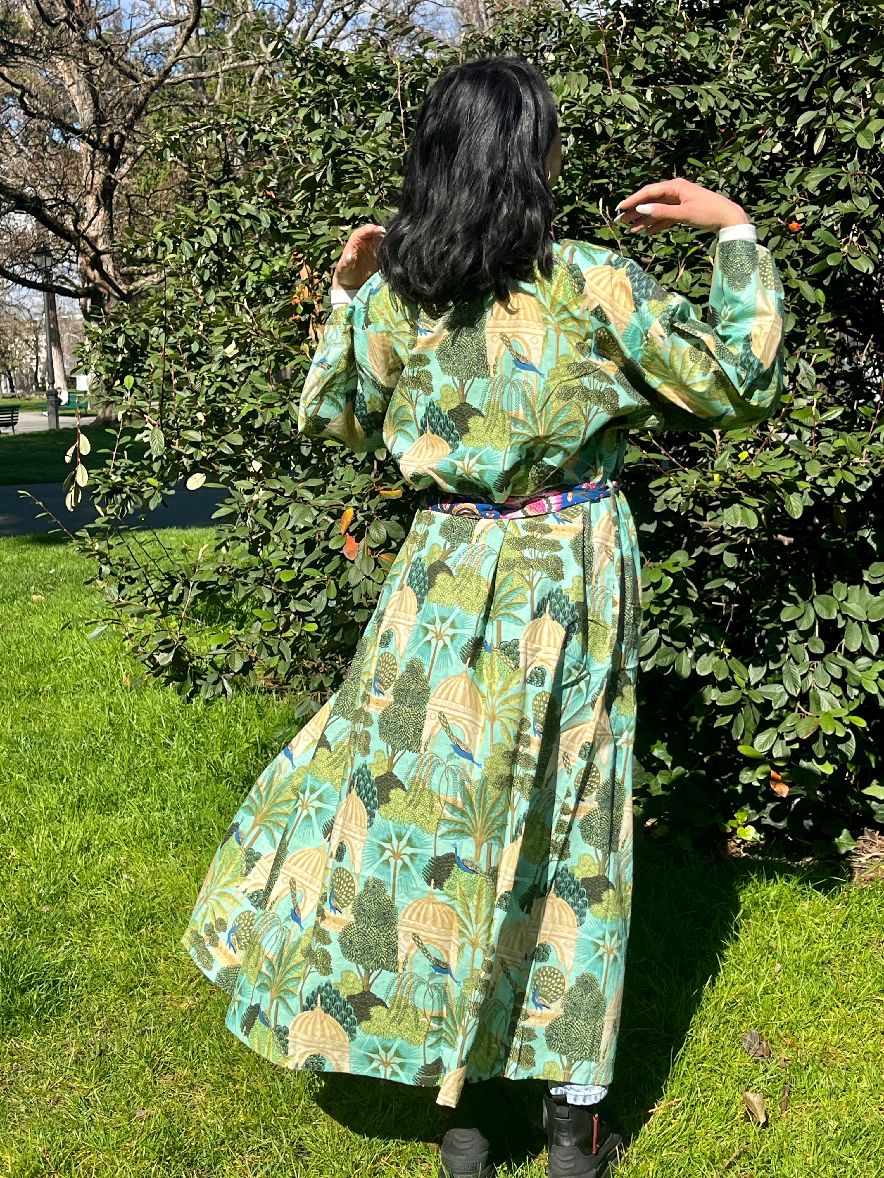 Kimono Long Jardin du Paon