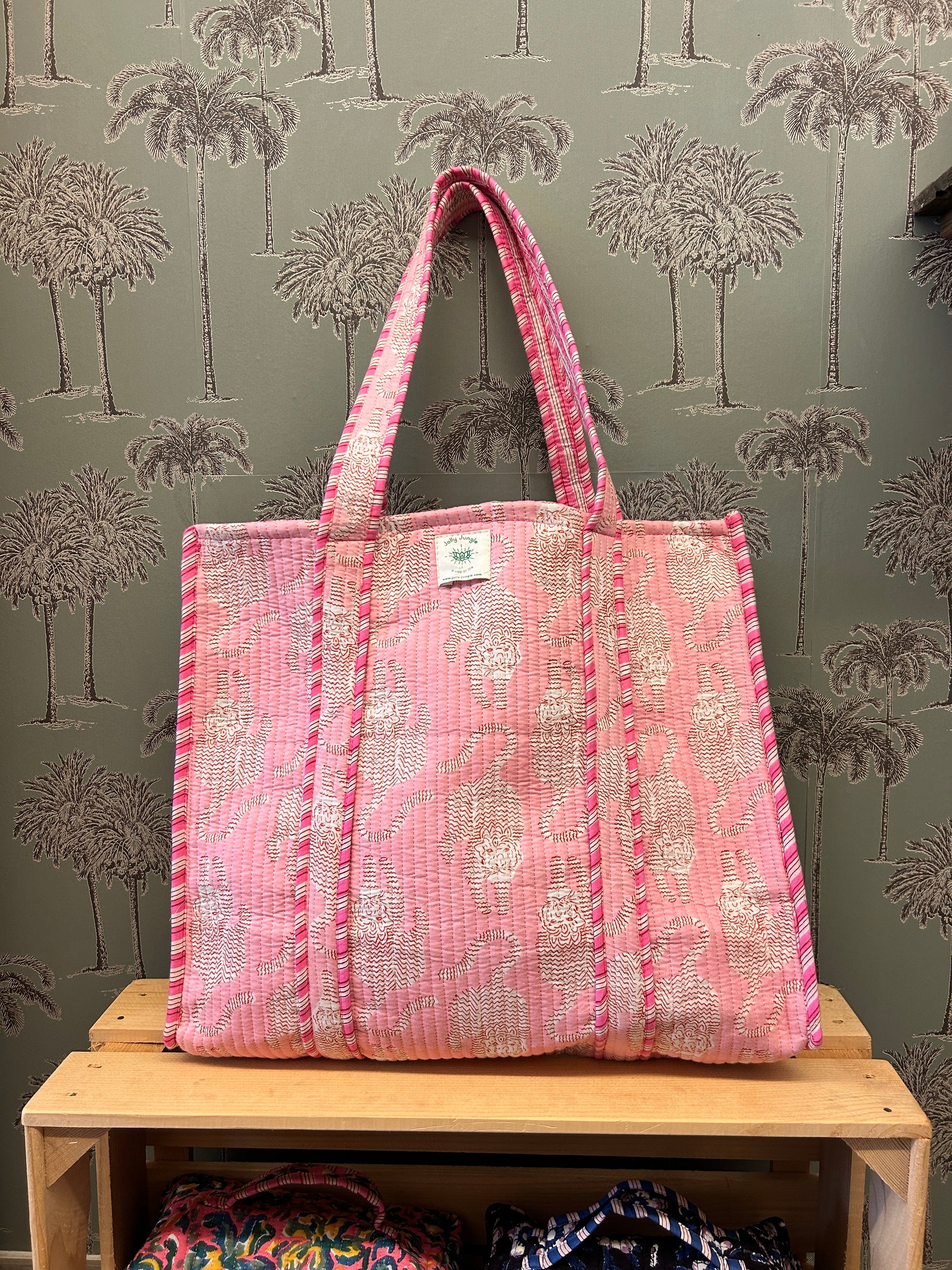 Sac Tote Rose Tigre Rouge