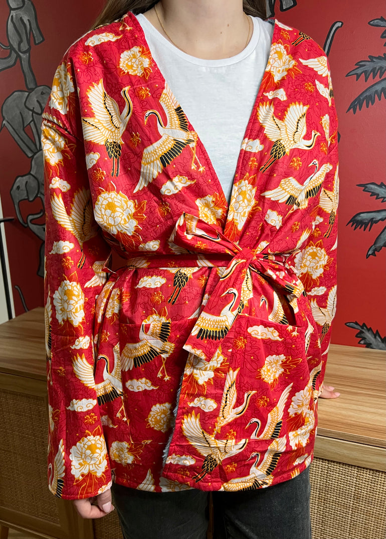 Kimono Teddy Rouge