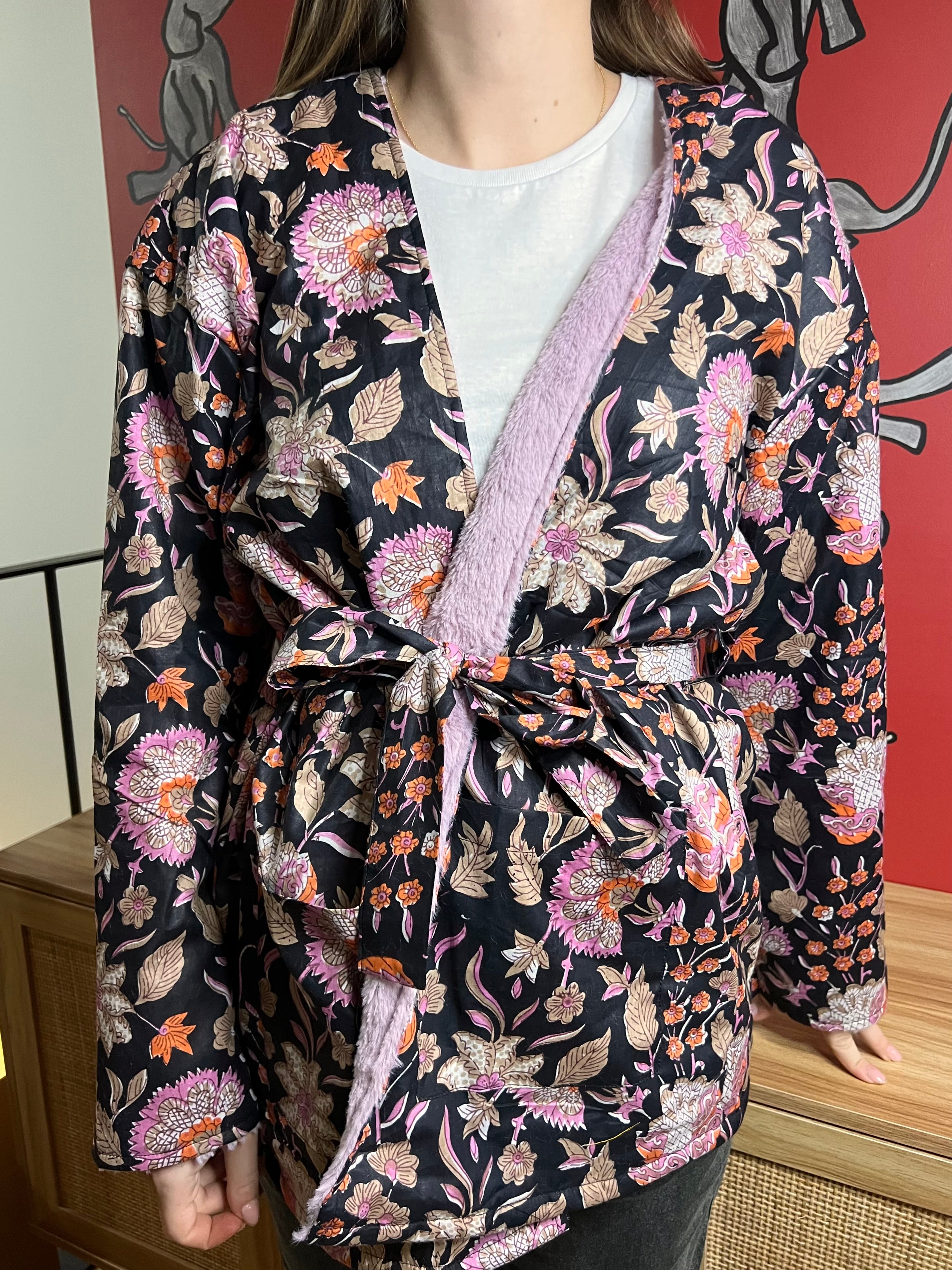 Kimono Teddy Noir