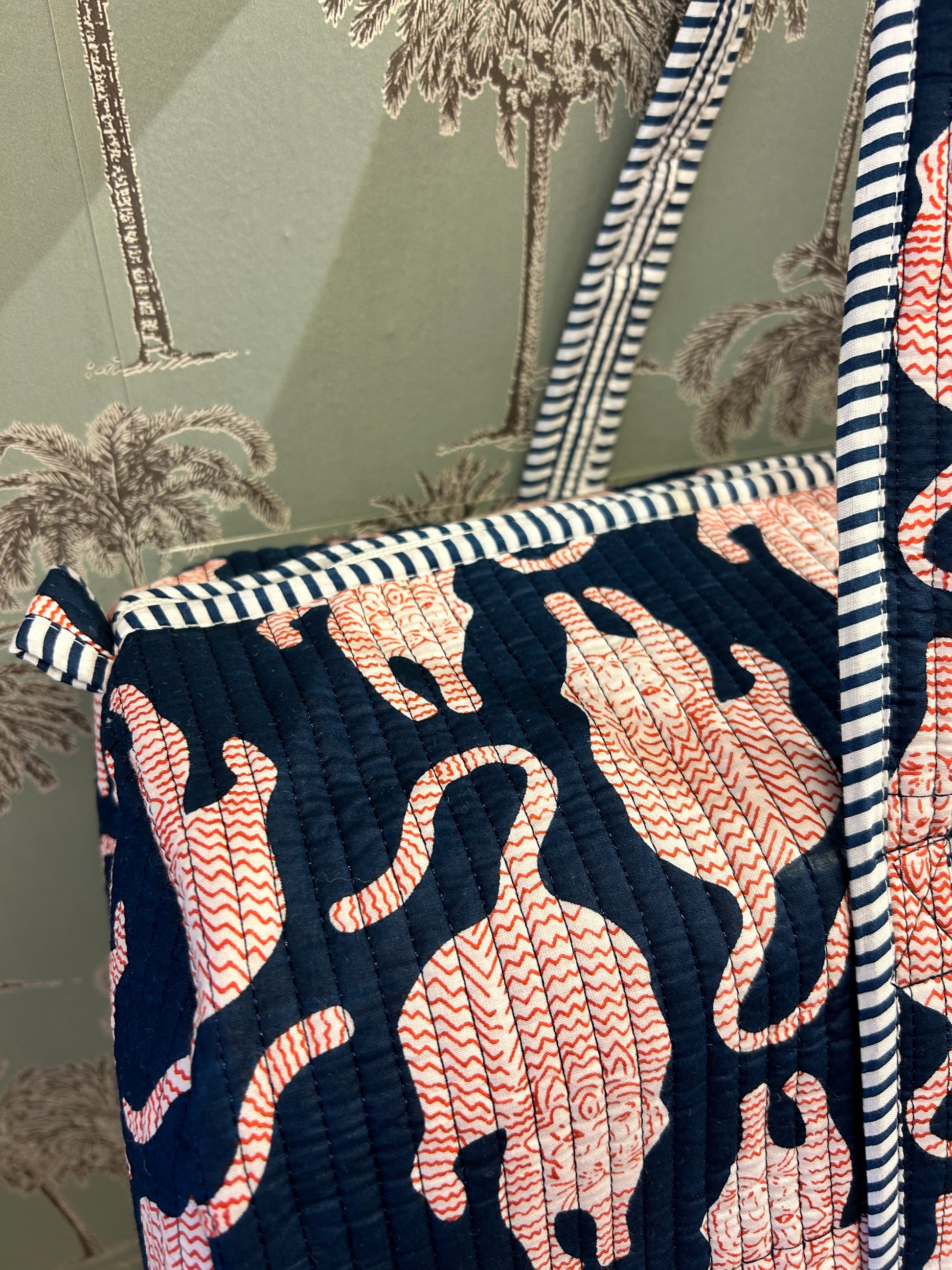 Sac de voyage Bleu Marine Tigres Rouges