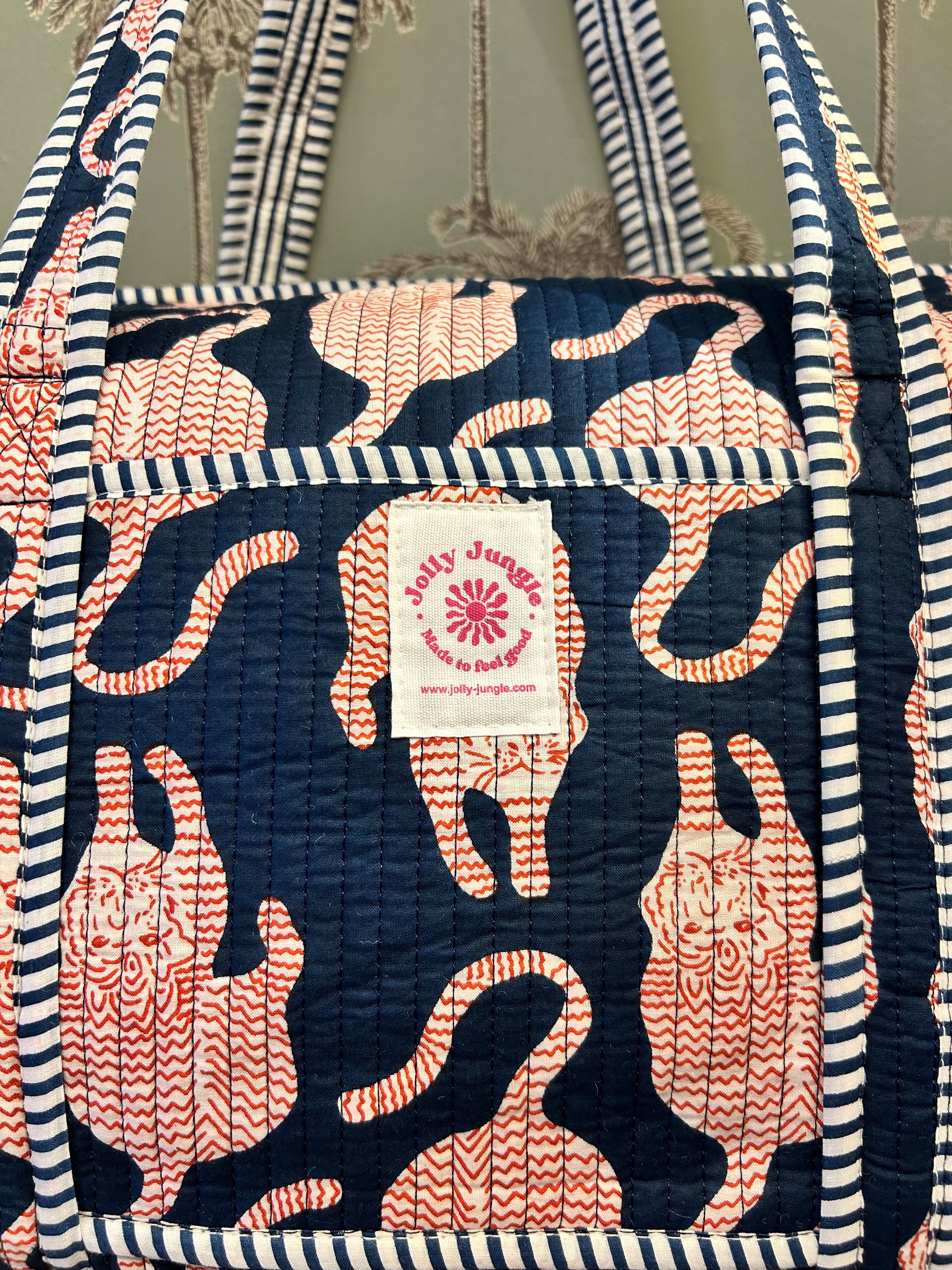Sac de voyage Bleu Marine Tigres Rouges