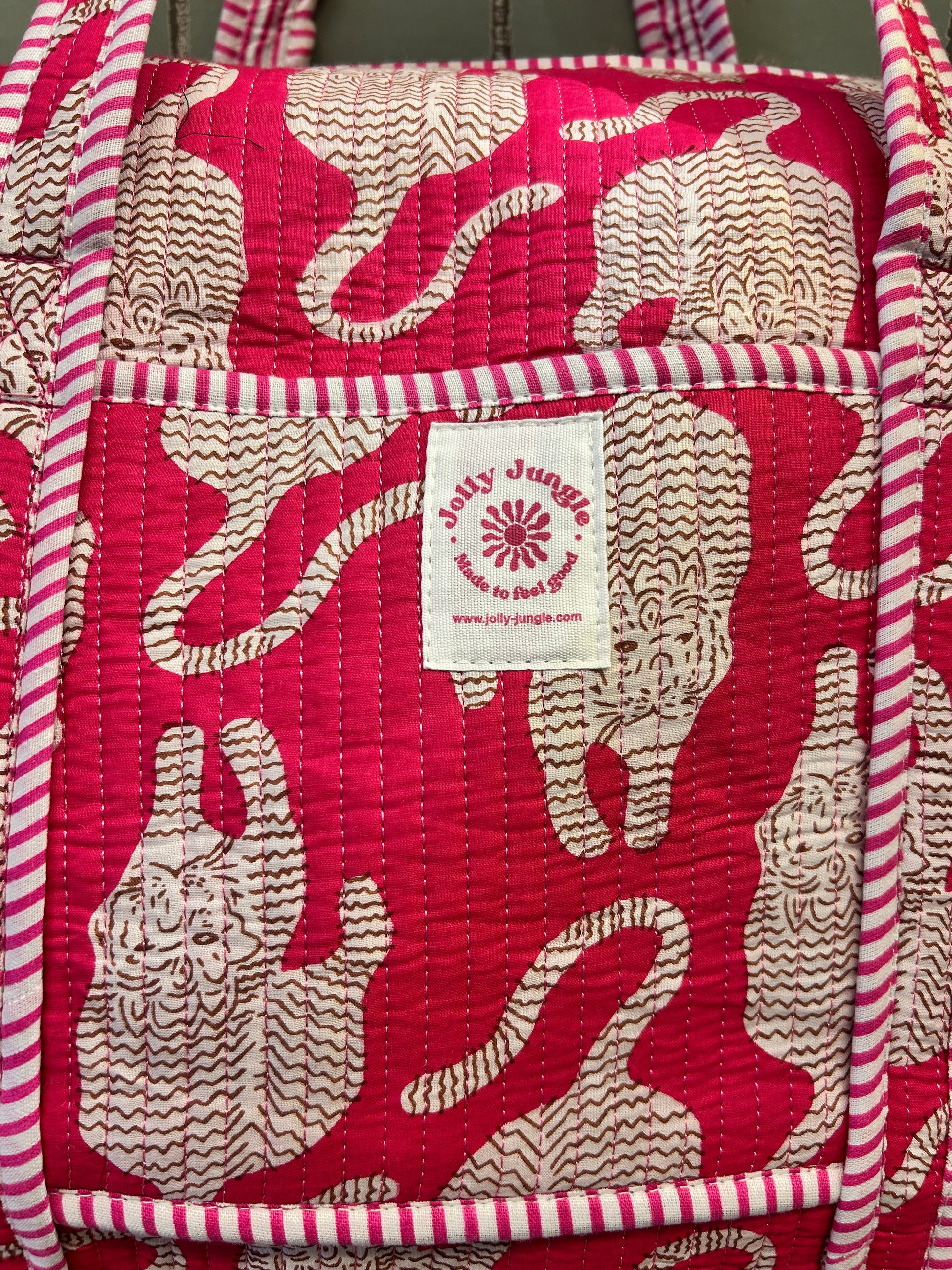 Sac de voyage Rose Tigres Blancs