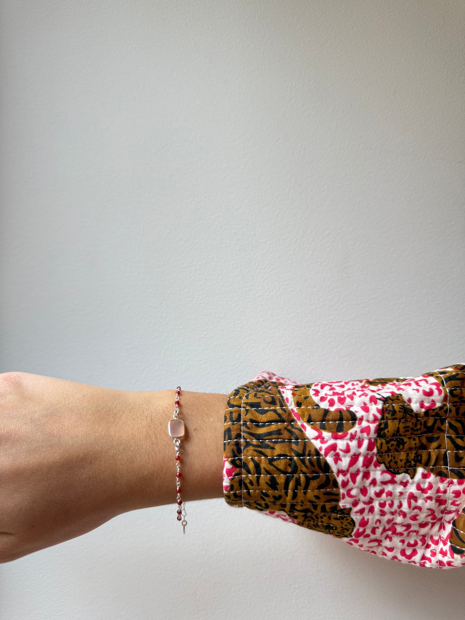 Bracelet Khali Silver Onyx Green White