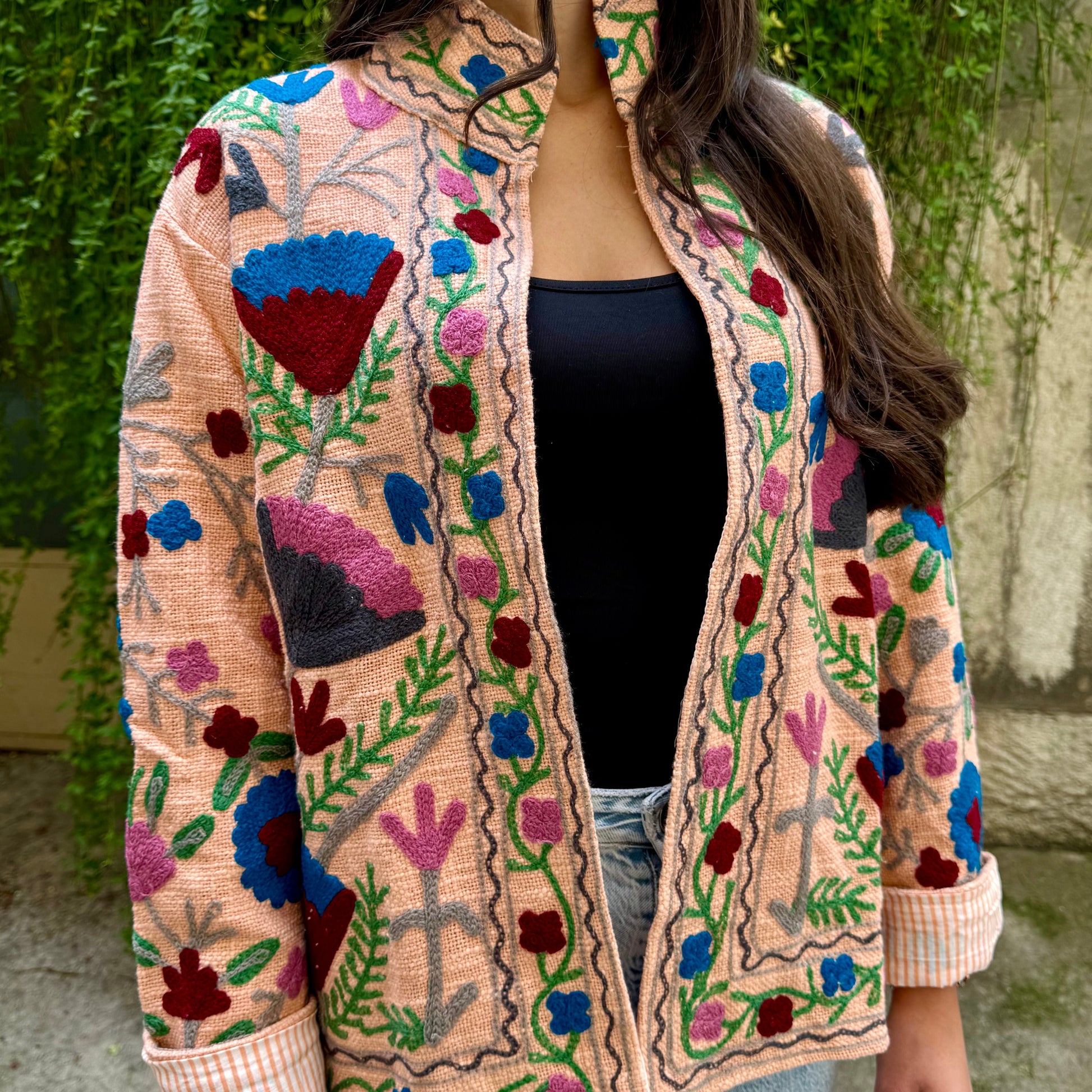 Veste Brodée Mandarine