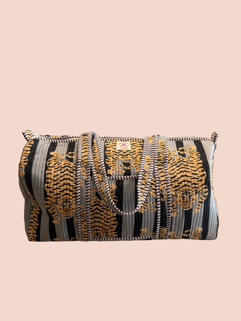 Sac de voyage Tigre ligné gris et noir