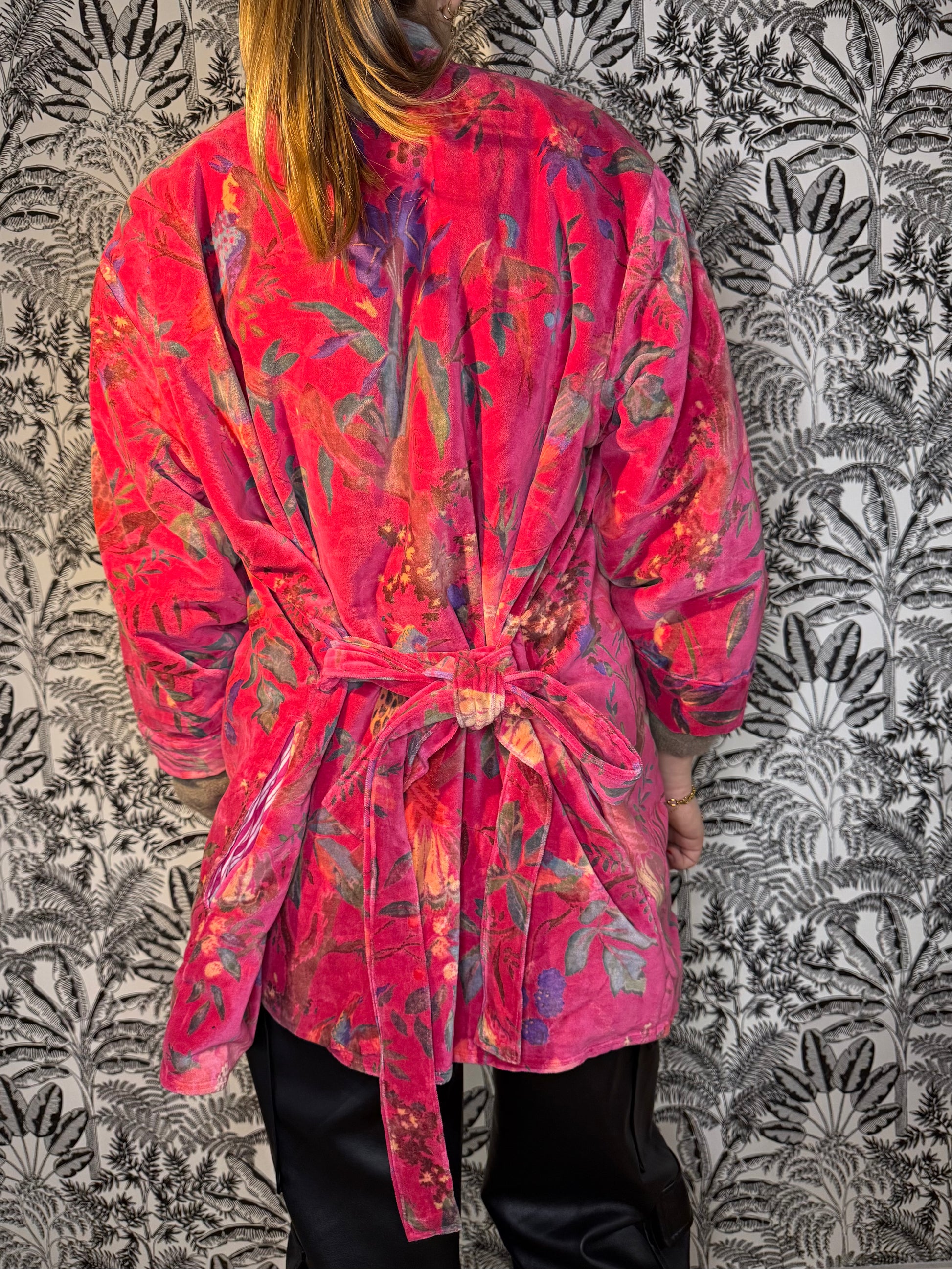 Kimono Velour Rose Lounge