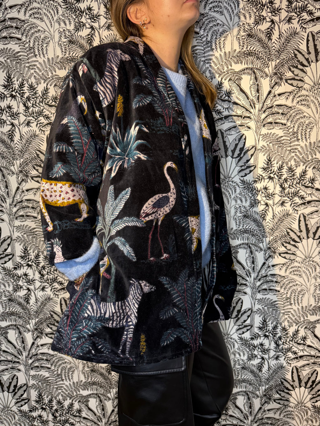 Kimono Velour Noir Lounge