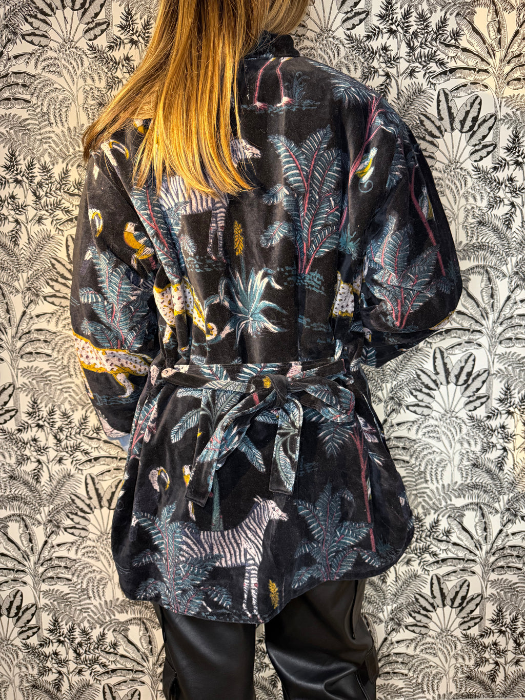 Kimono Velour Noir Lounge