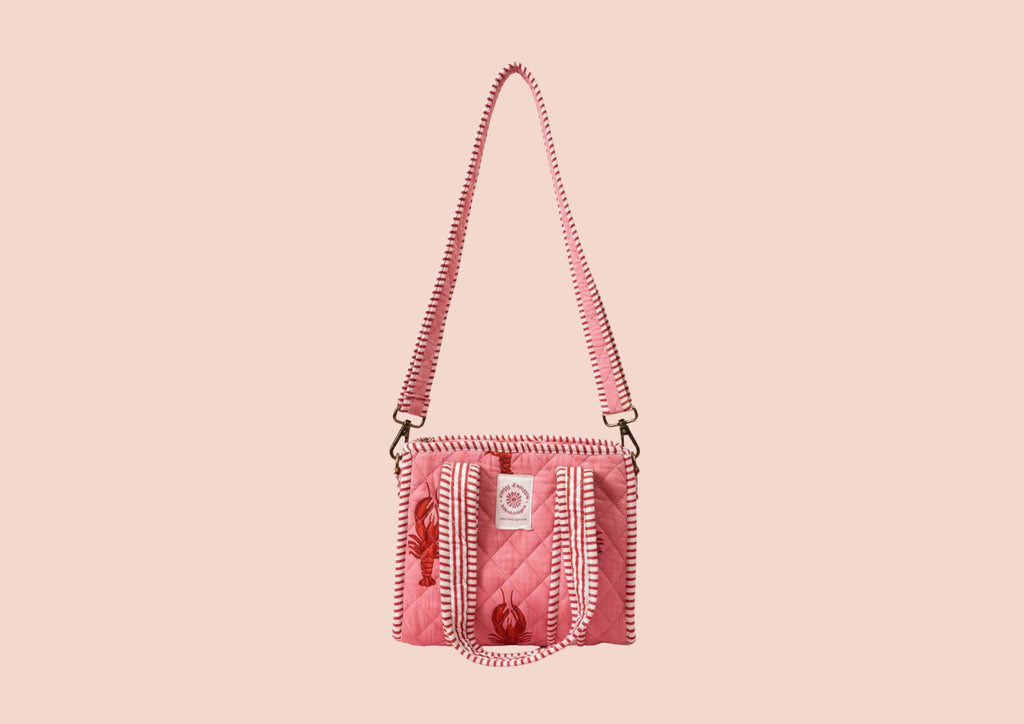 Mini sac tote rose Homard