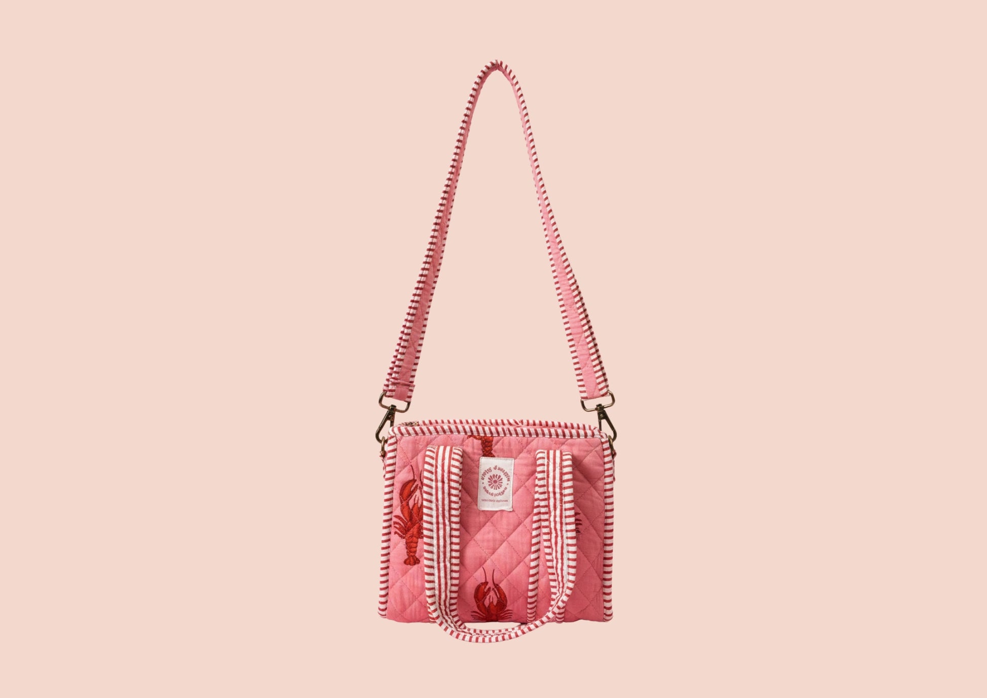 Mini sac tote rose Homard