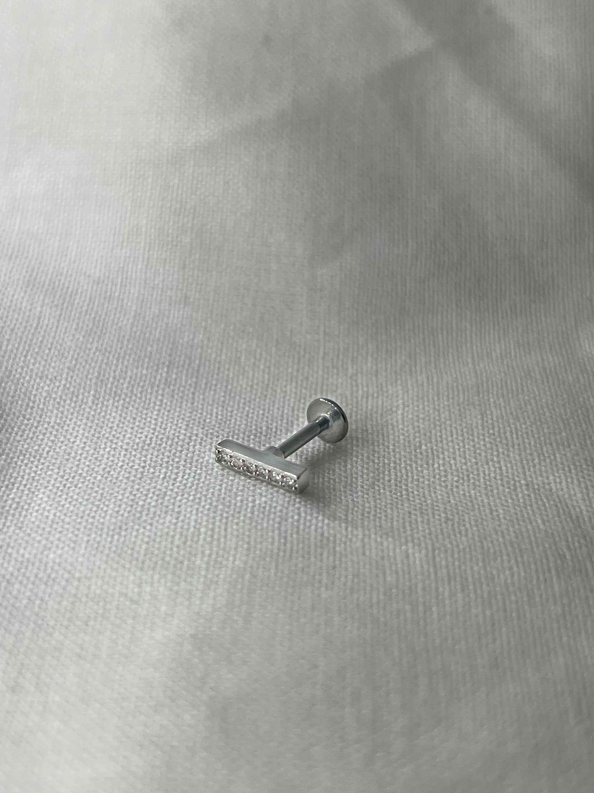 Silver Barbell Piercing
