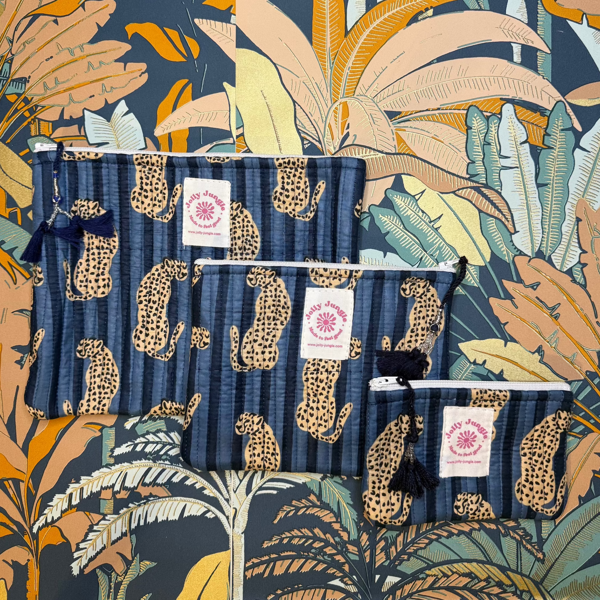 Pochette Bleue Léopard