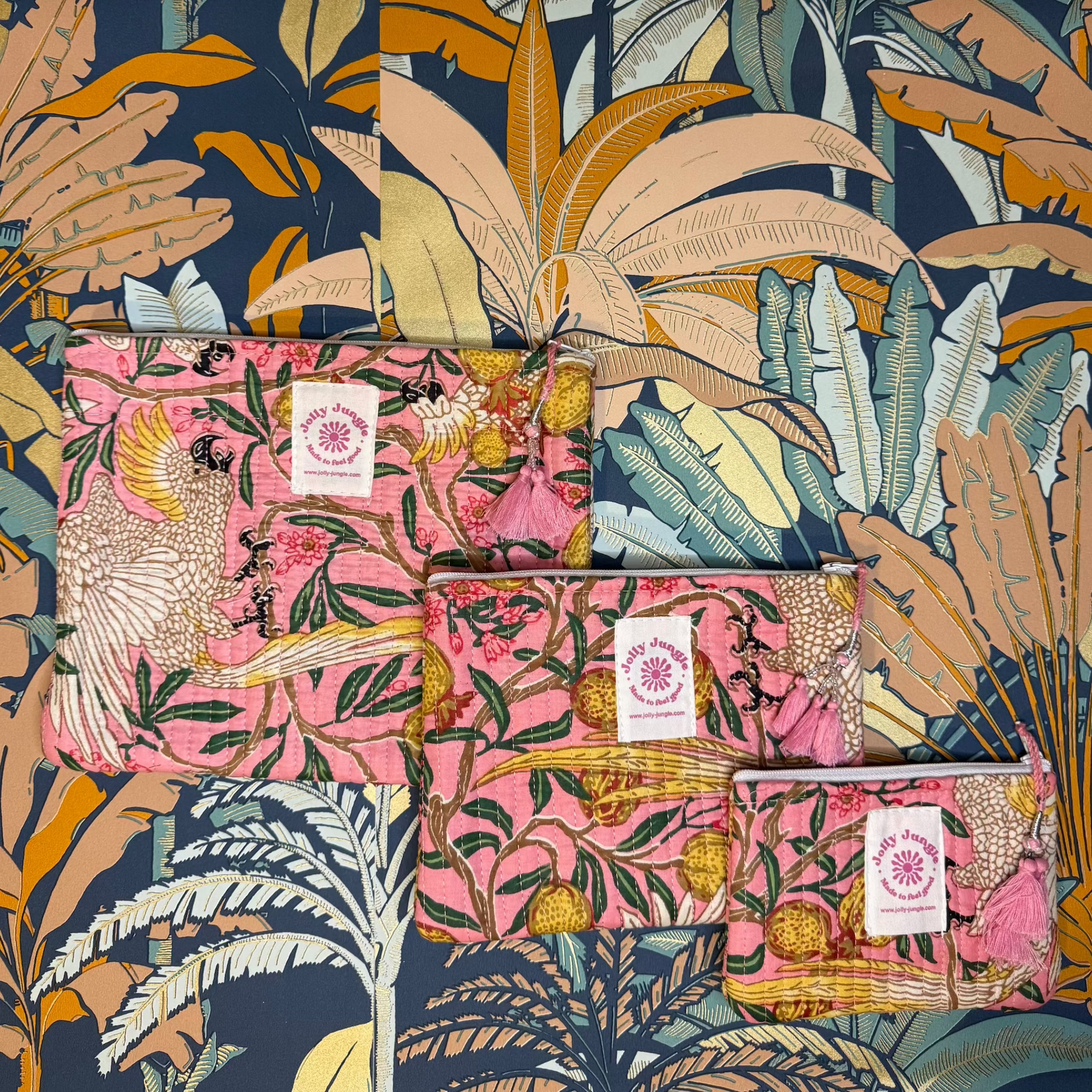 Pochette Rose Cacatoès - Jolly Jungle 