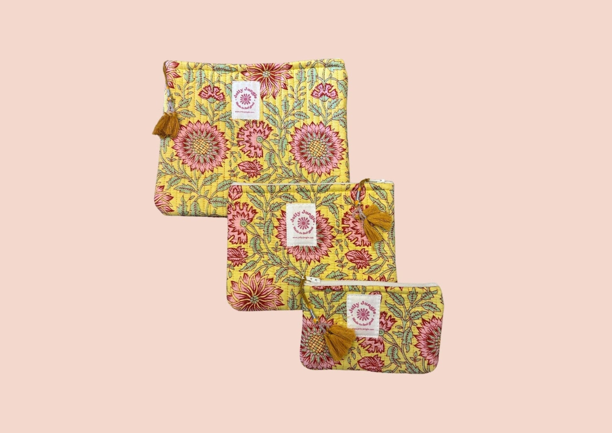 Pochette fleurs jaunes