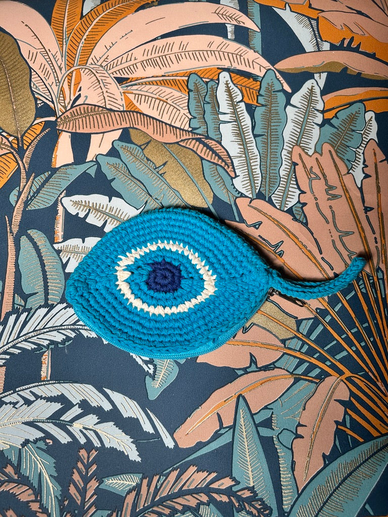 Porte-monnaie oeil bleu