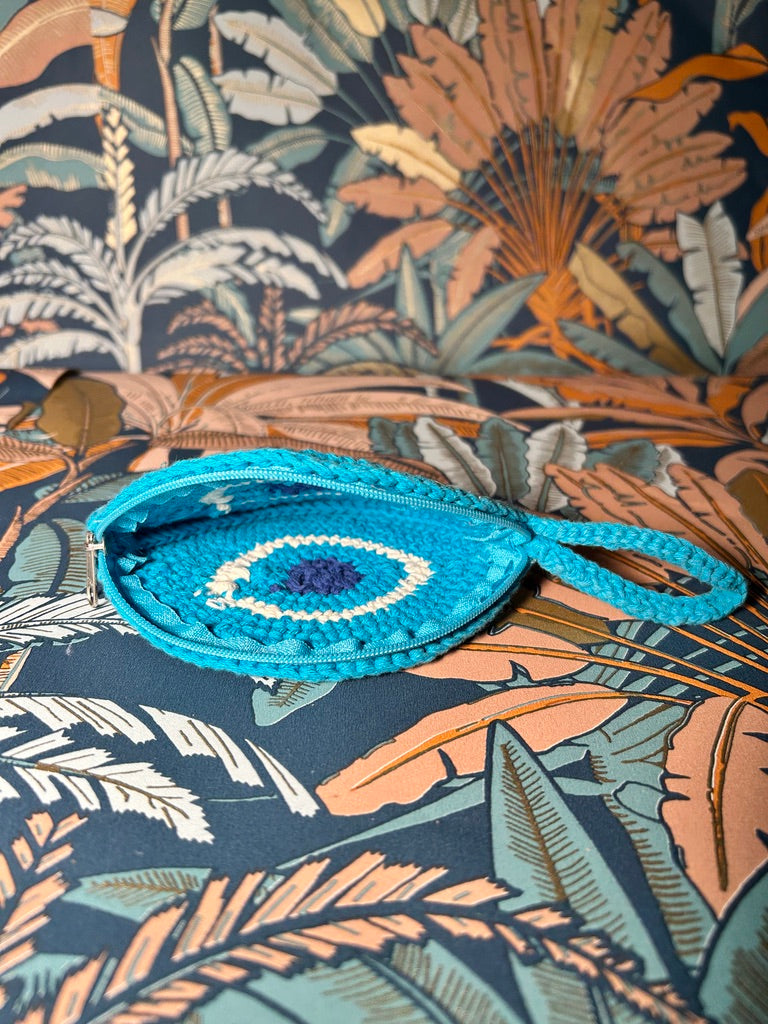 Porte-monnaie oeil bleu