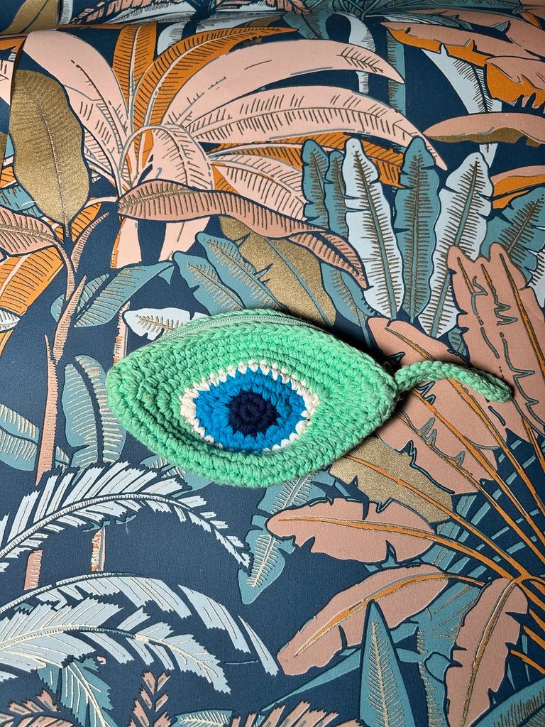Porte-monnaie oeil vert