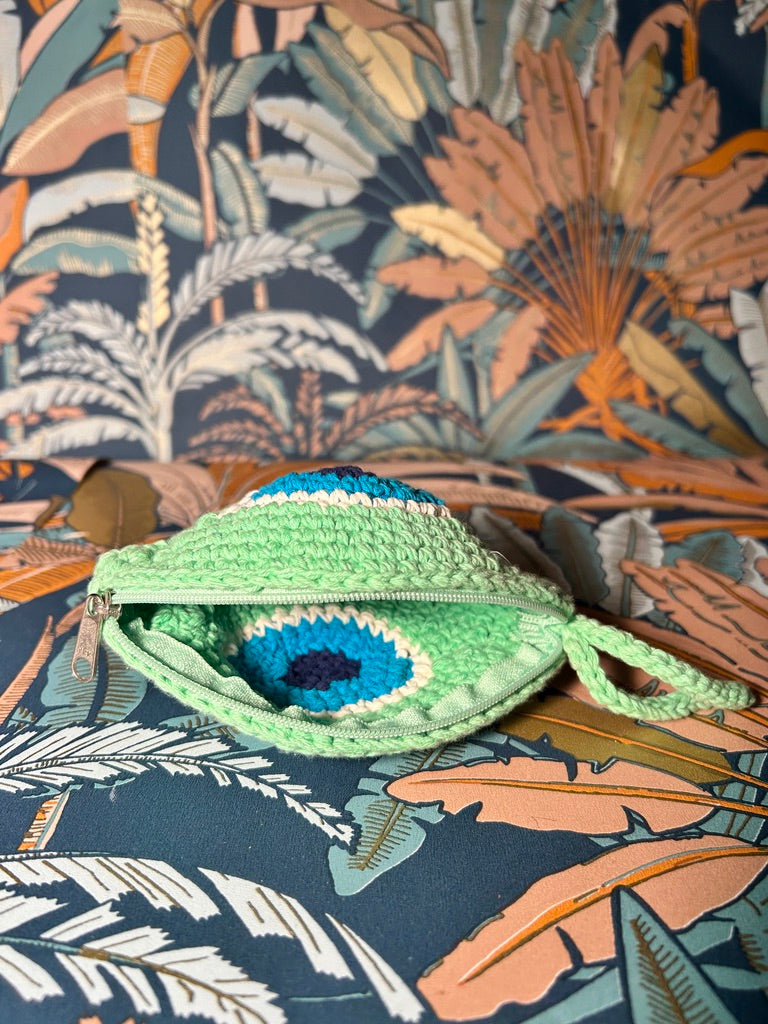 Porte-monnaie oeil vert