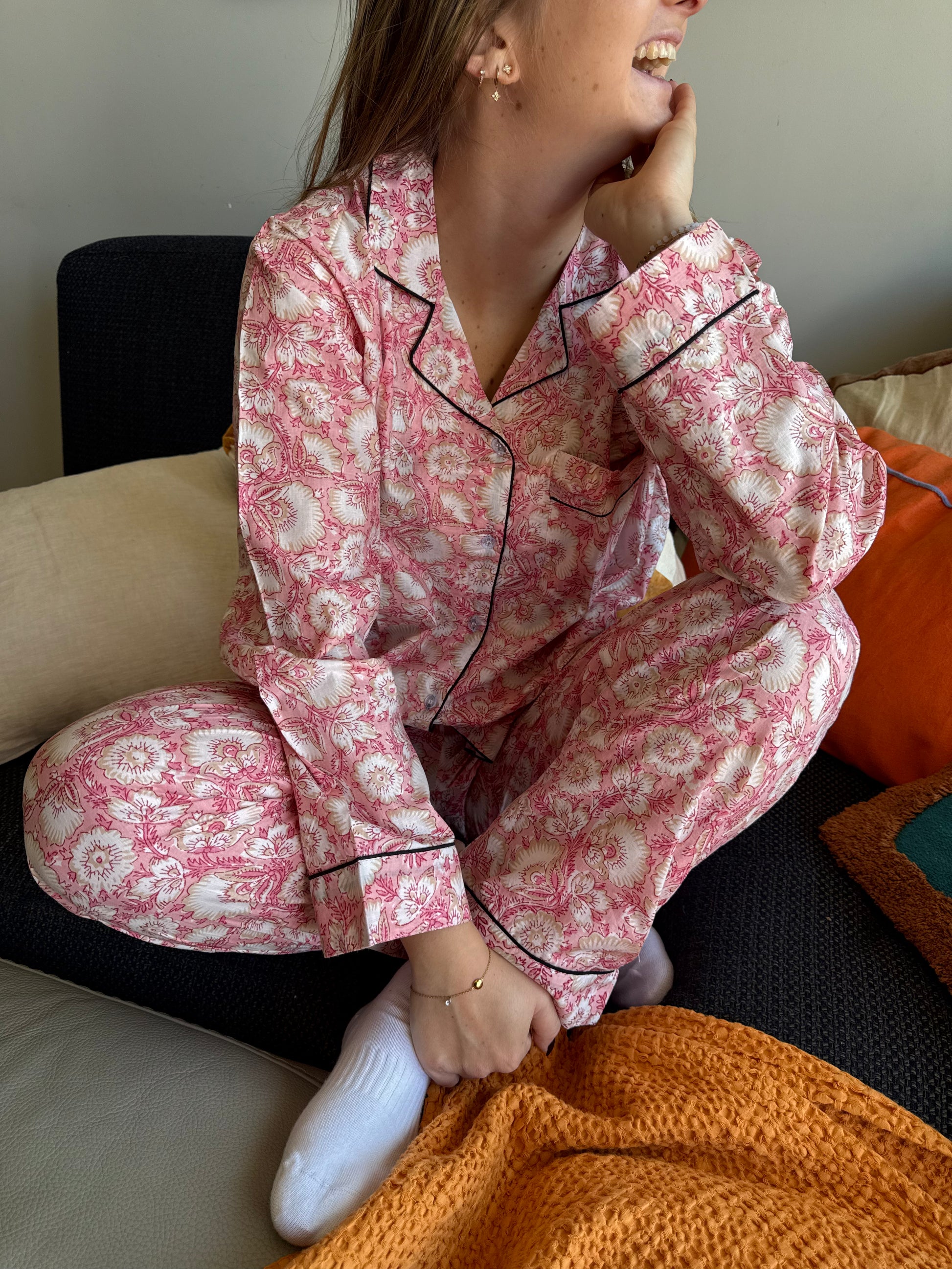 Pyjama Blanc et Rose