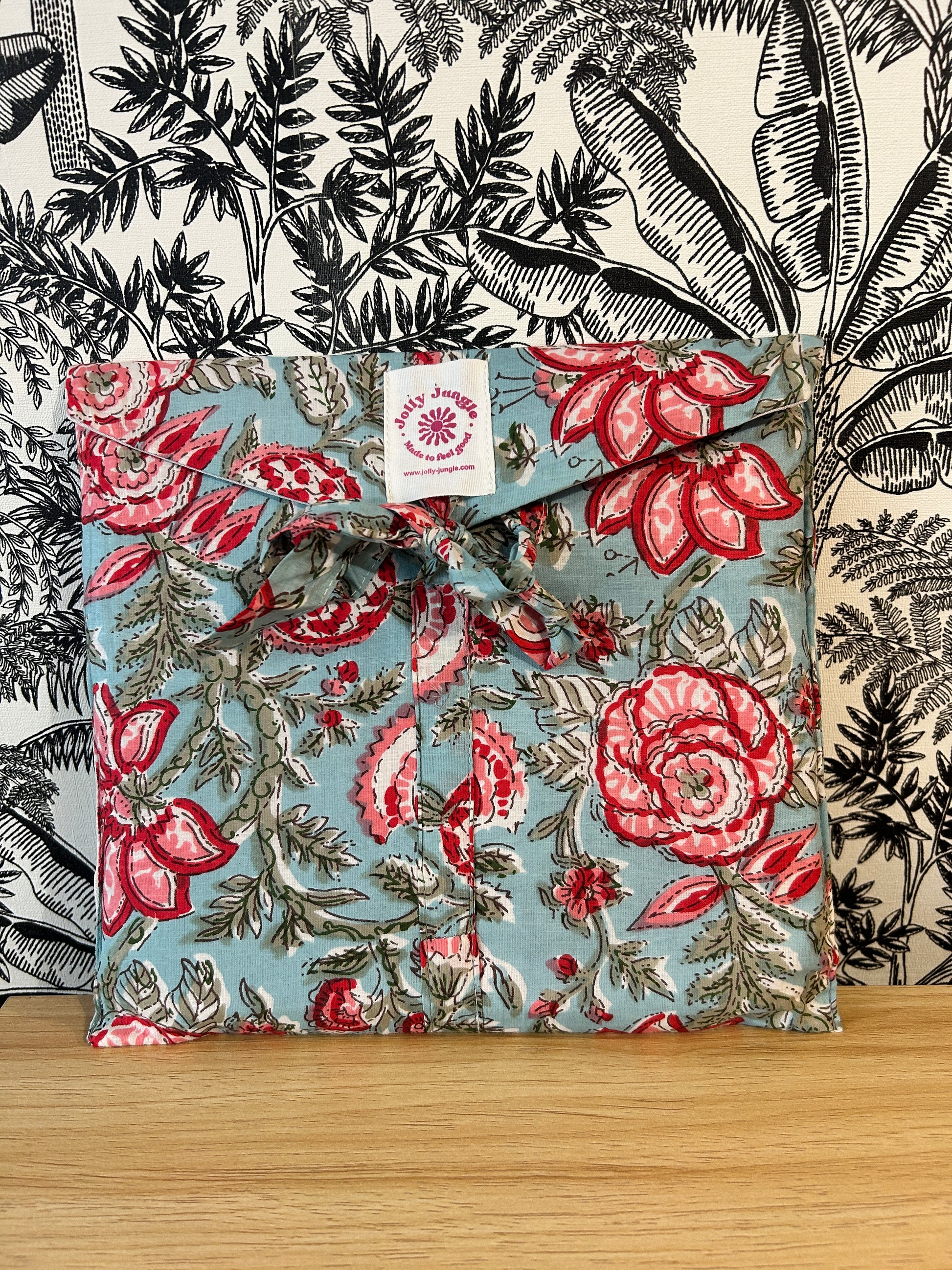 Pyjama Bleu Fleurs Roses