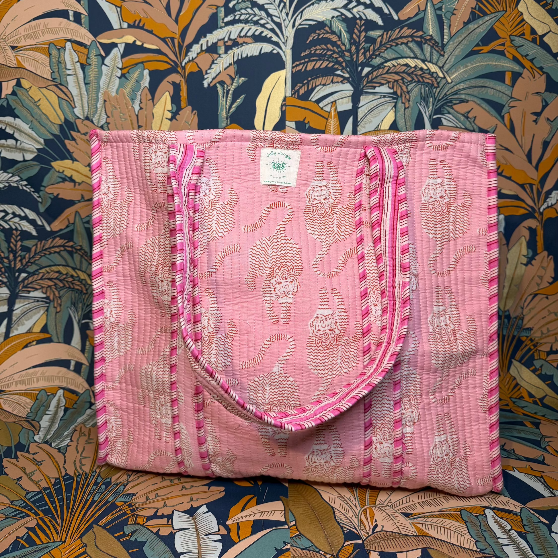 Sac Tote Rose Tigre Rouge