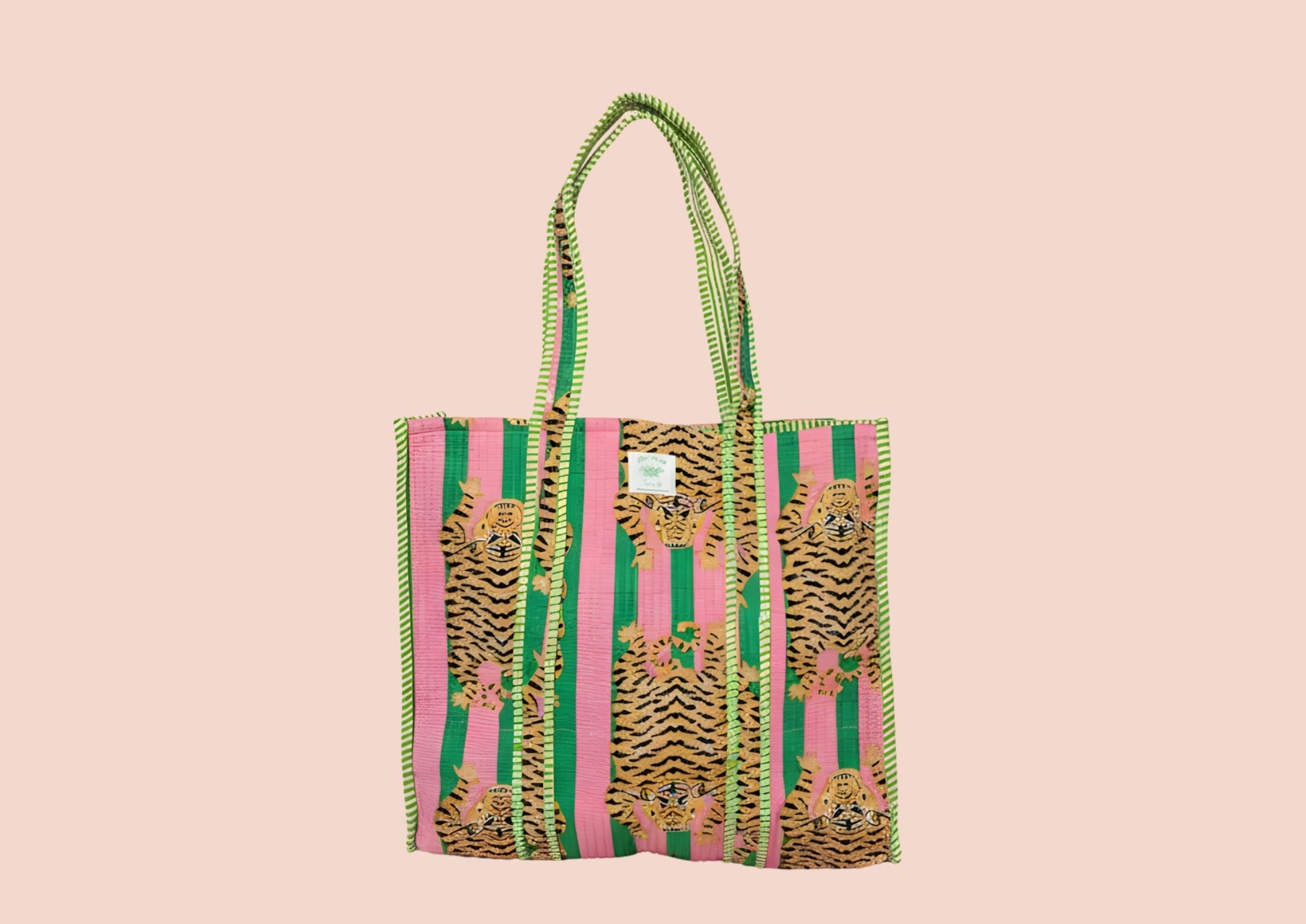 Sac Tote Rose et Vert Tigre 
