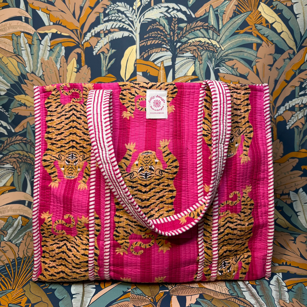 Sac Tote Tigre Rose - Jolly Jungle 