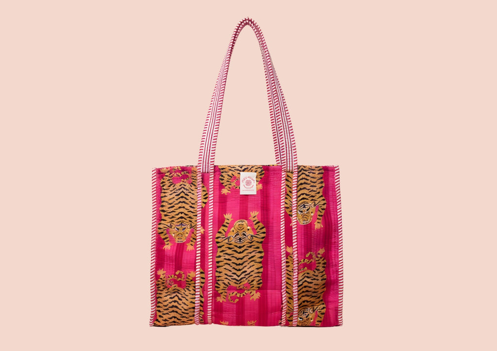 Sac Tote Tigre Rose