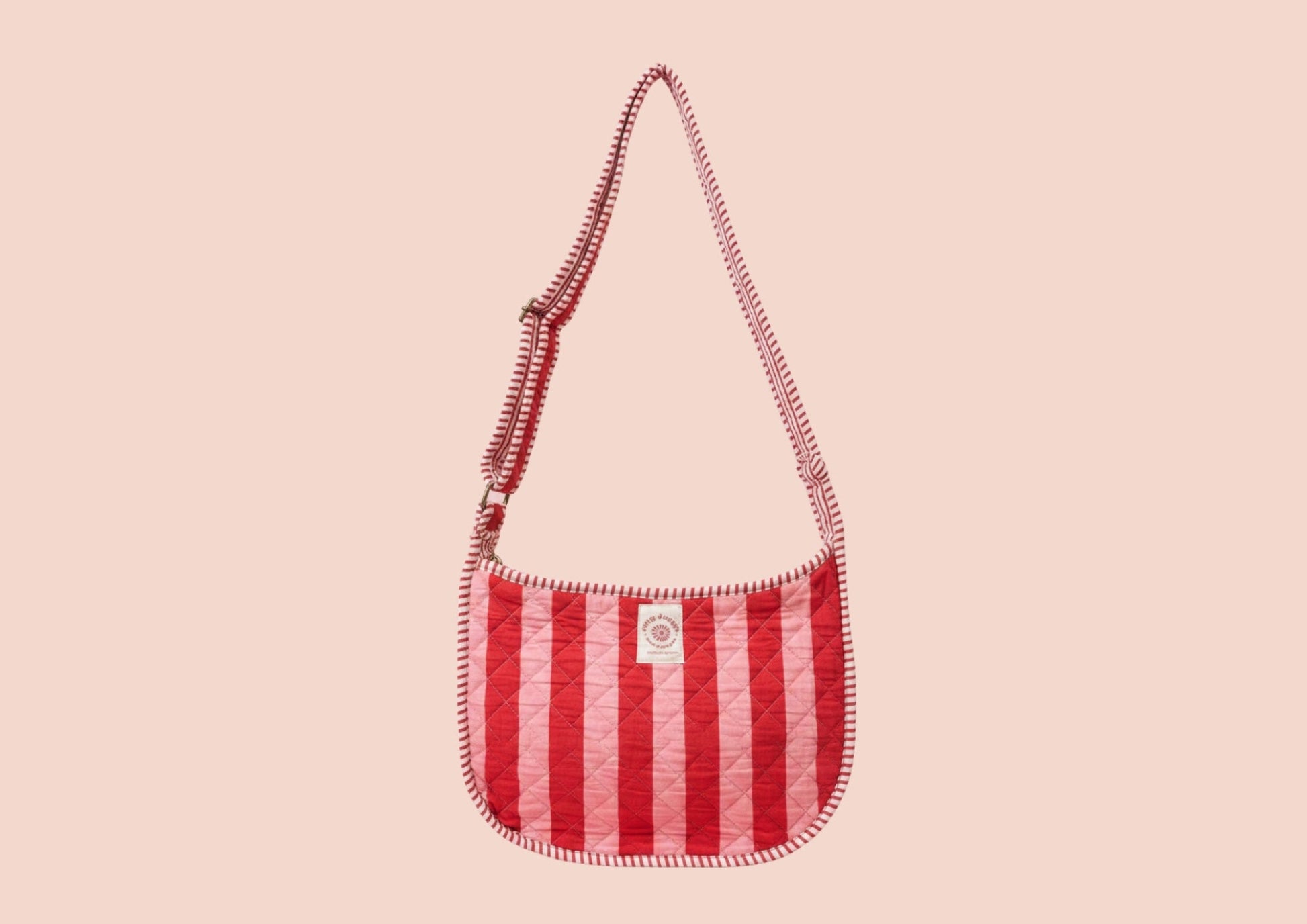 Sac rayures roses