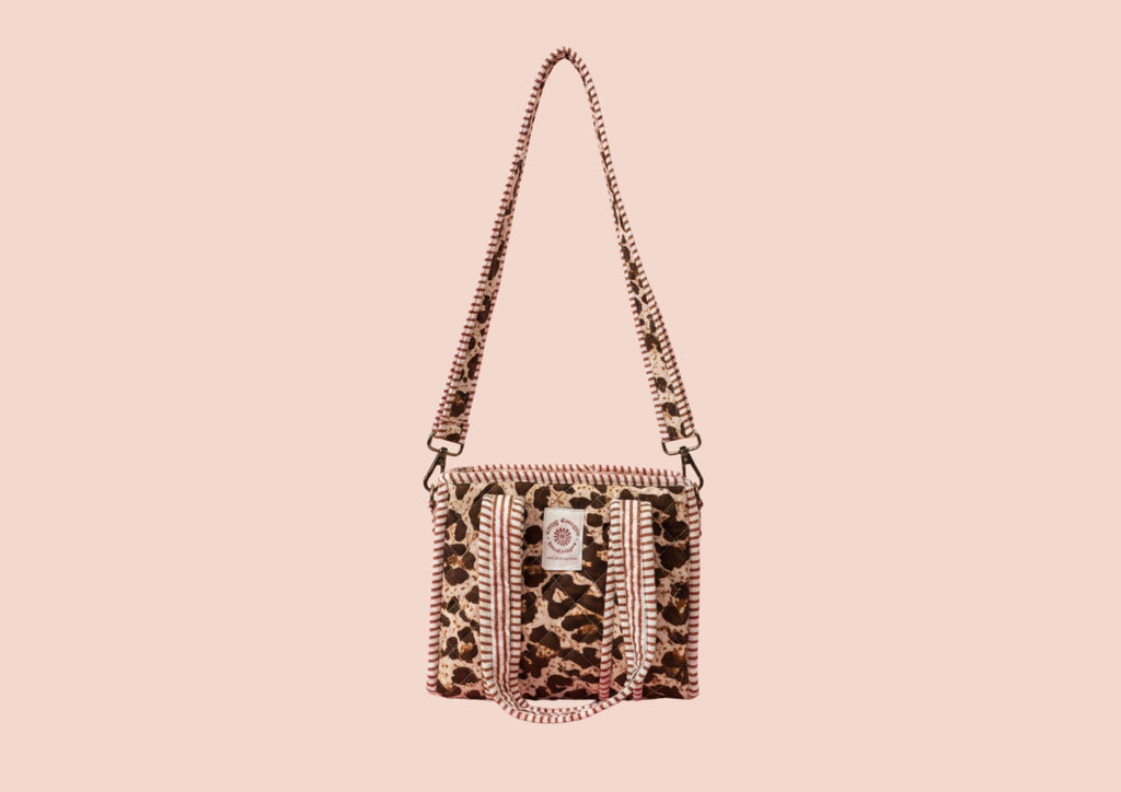 Sac tote mini léopard