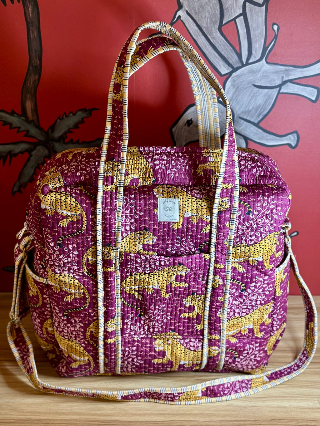 Large Purple Tiger Bag