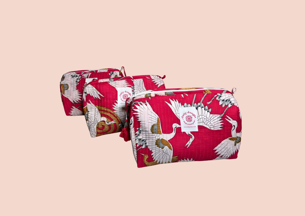 Trousse Hérons rose