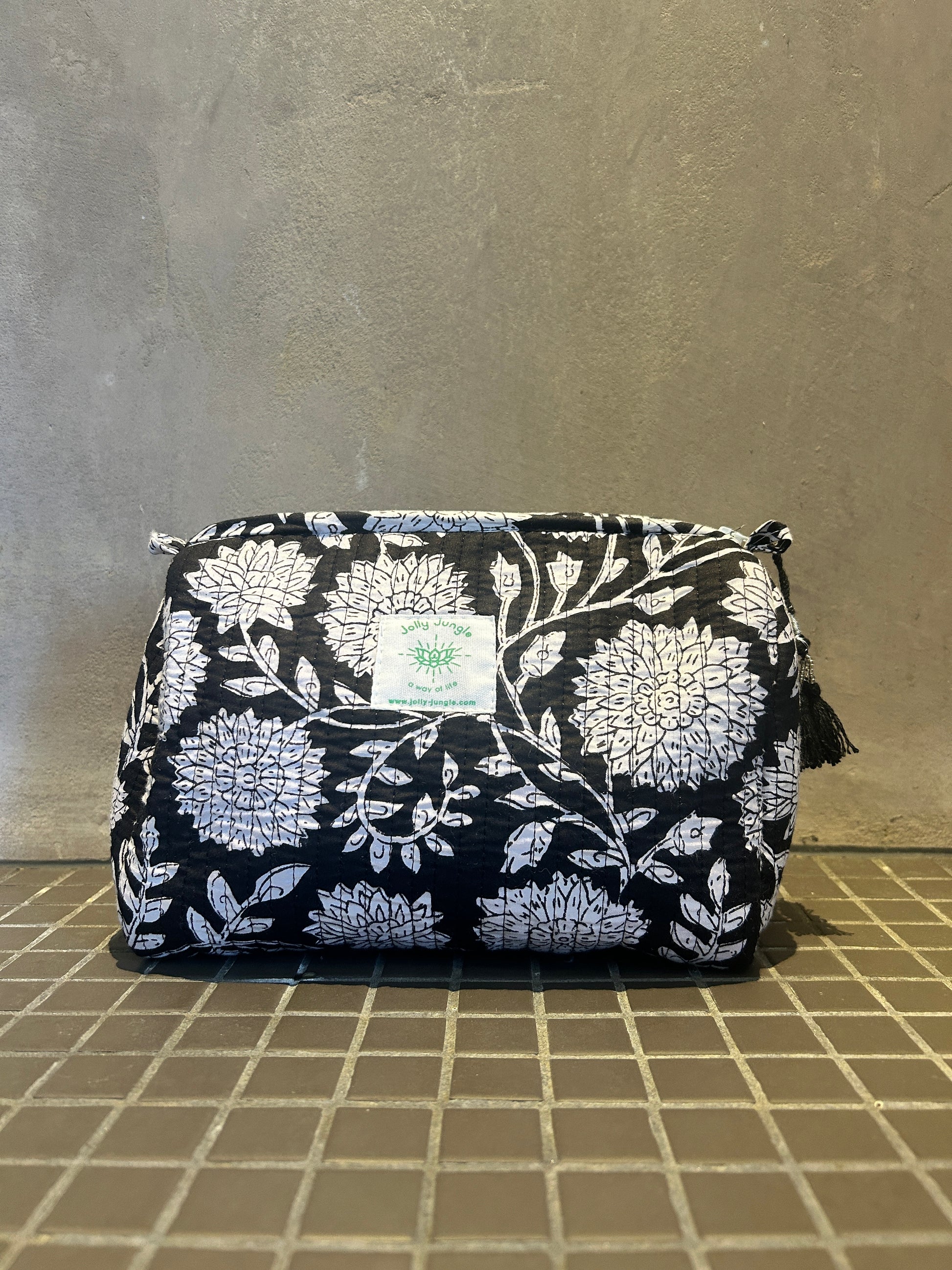 Trousse Noire Fleurs
