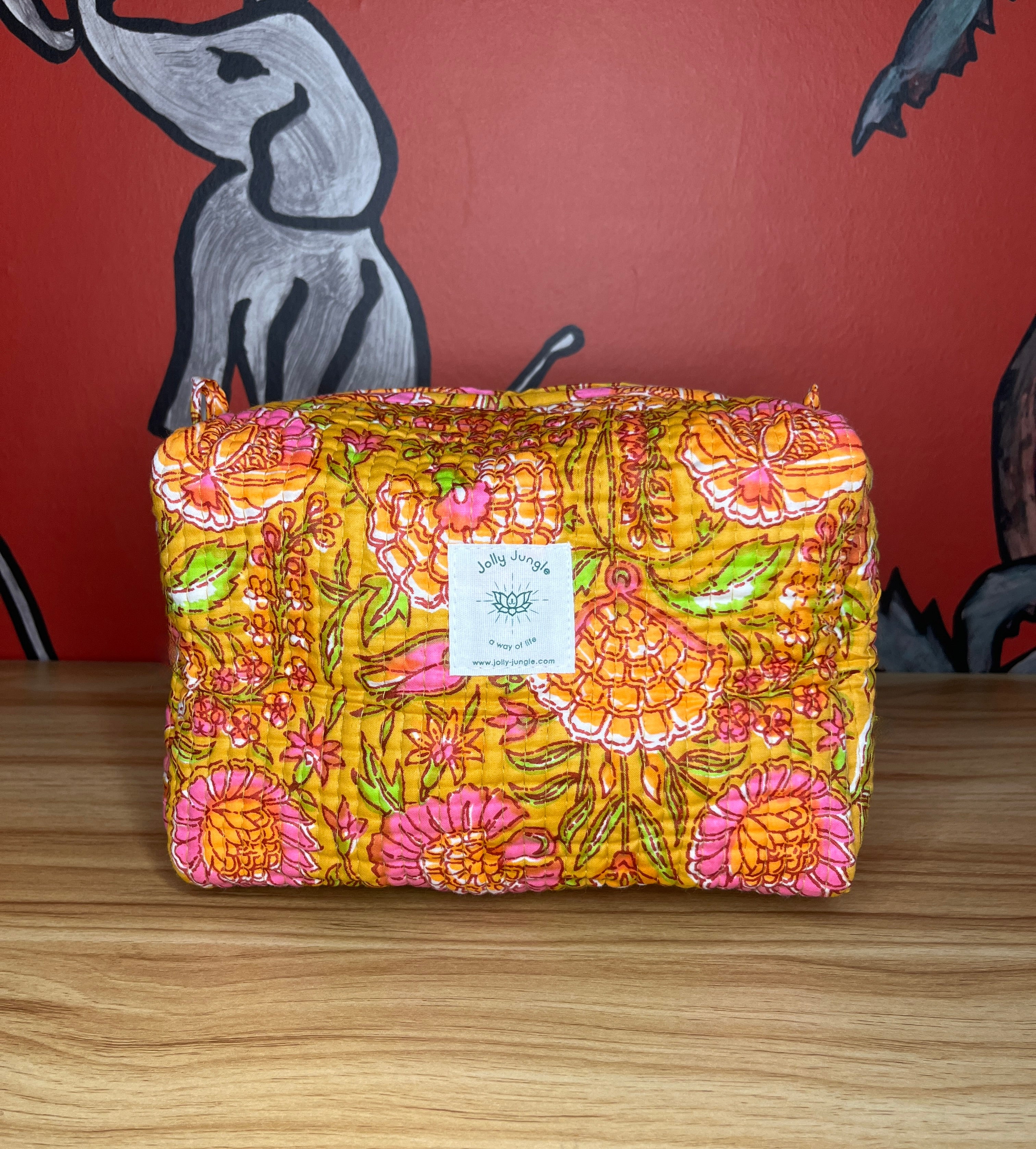 Trousse Fleurs Oranges - Jolly Jungle