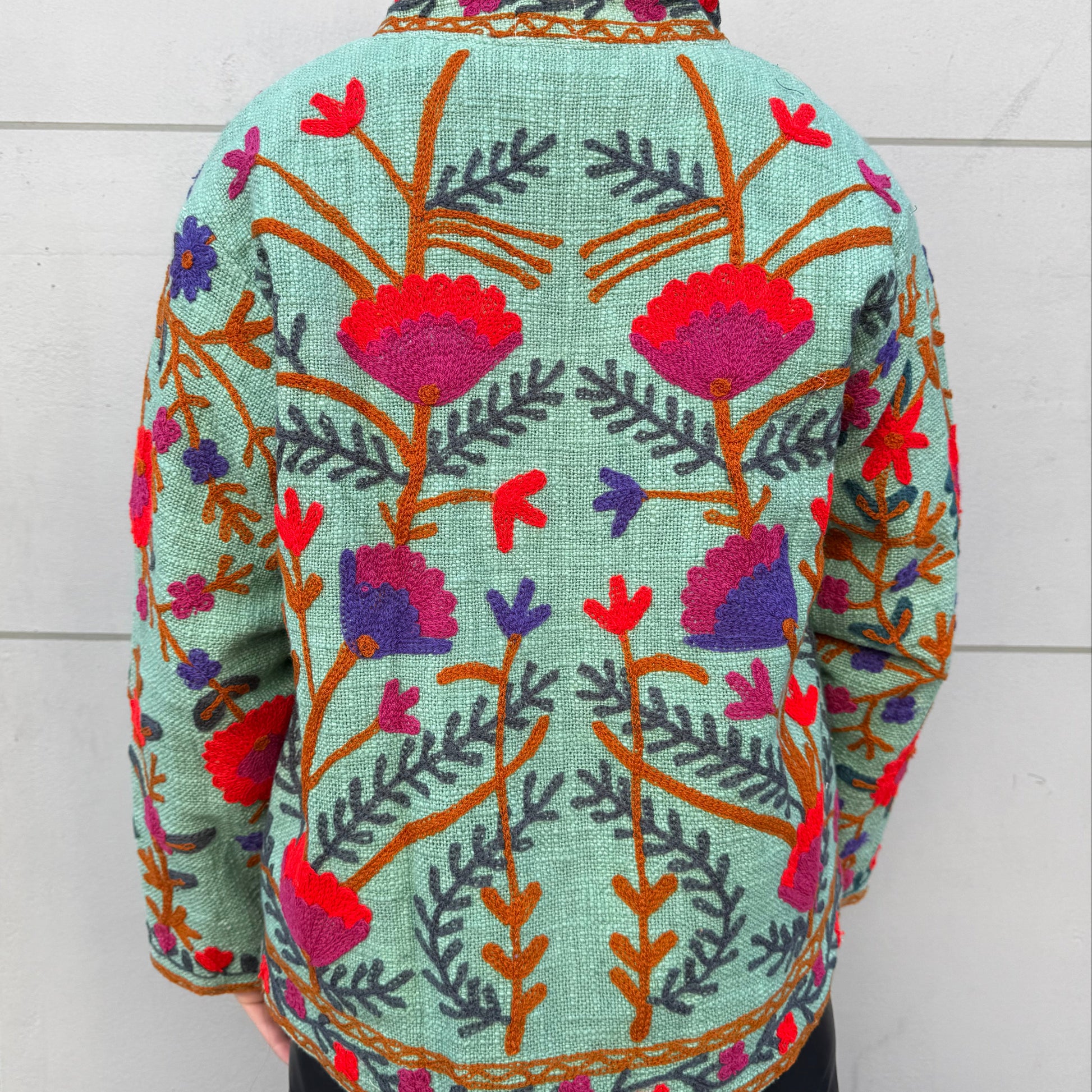 Veste Brodée Vert clair