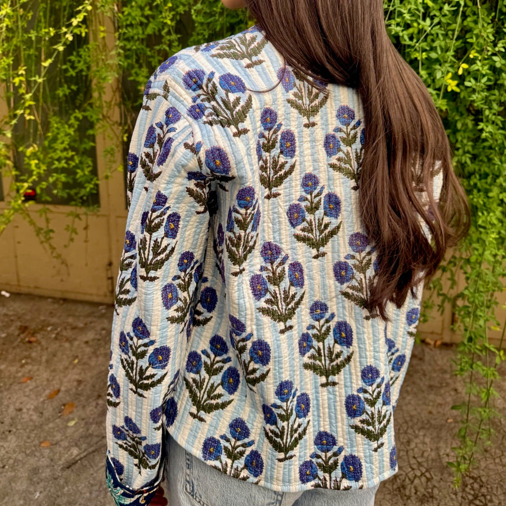 Veste Naya Bleue Rayée (Réversible)