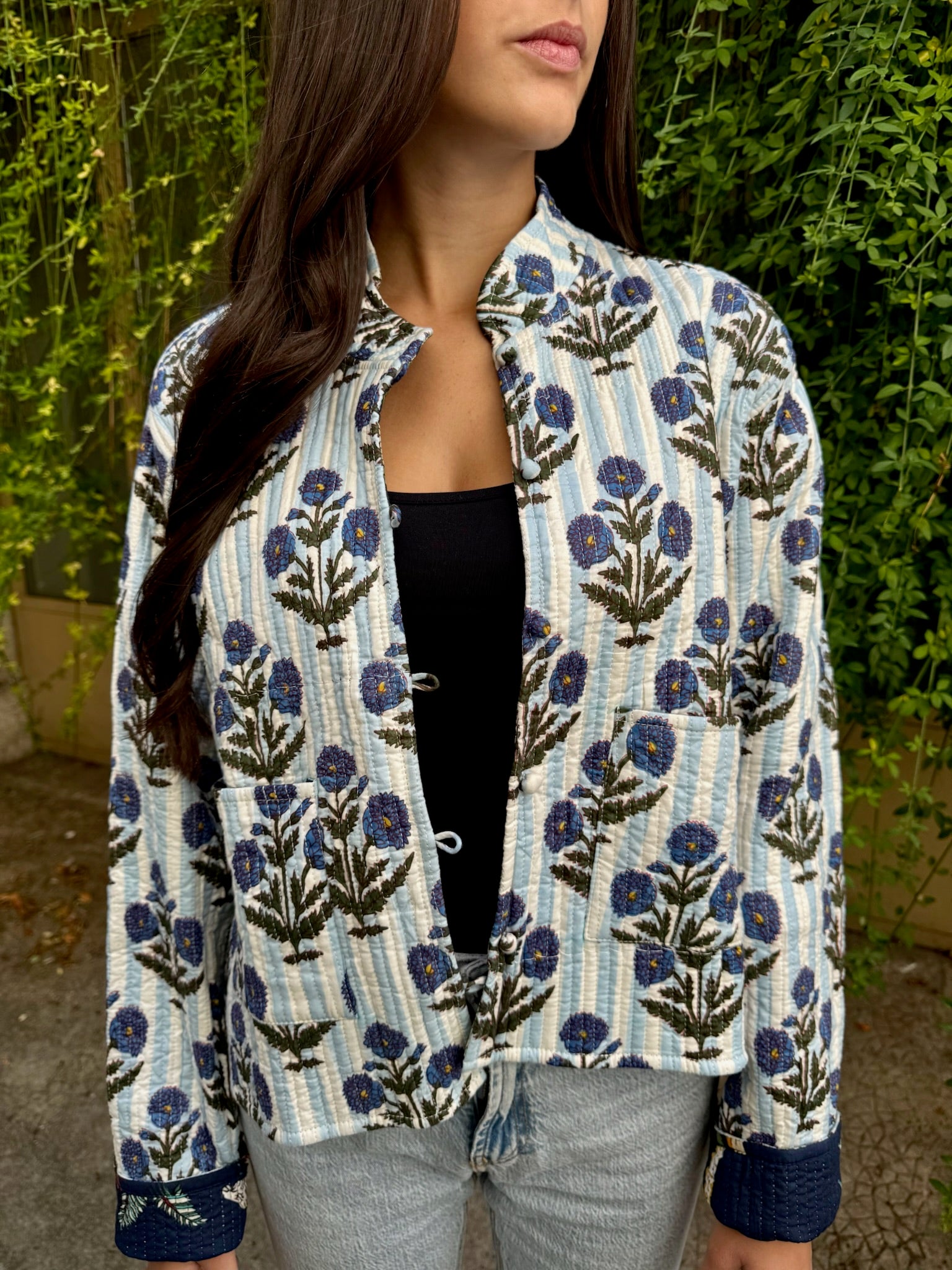 Veste Naya Bleue Rayée (Réversible)