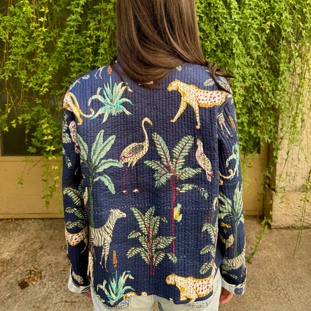 Veste Naya Bleue Rayée (Réversible)
