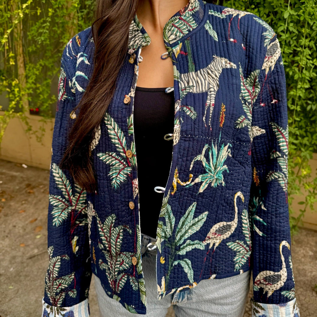 Veste Naya Bleue Rayée (Réversible)