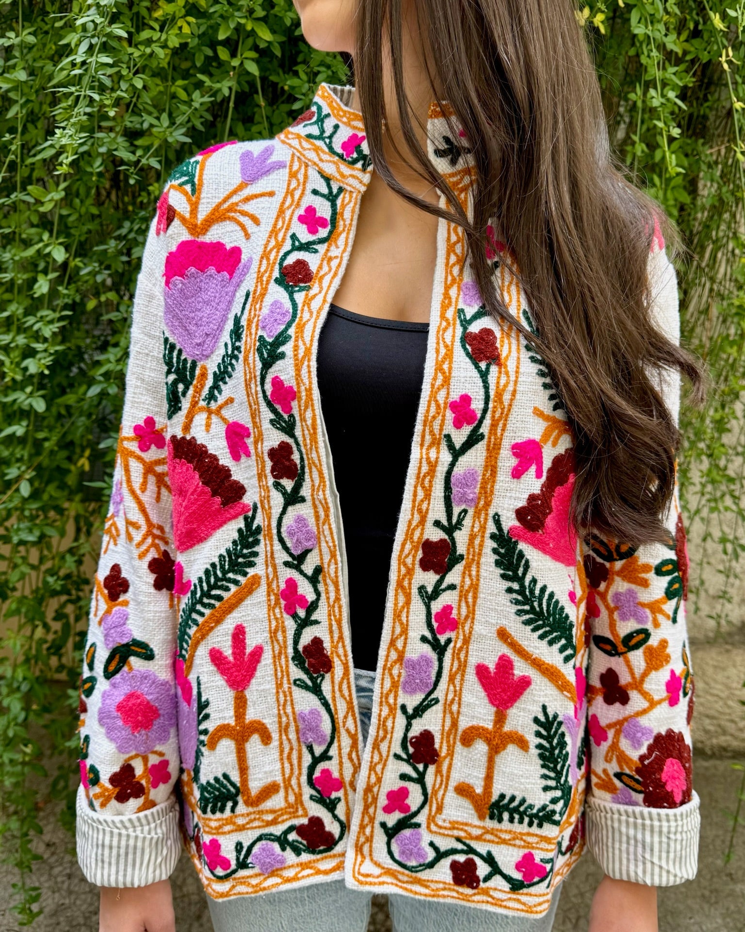 Veste Brodée Blanche