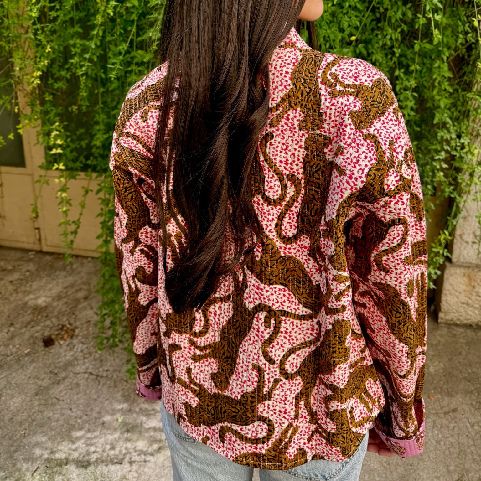 Veste Naya Léopard Rose (Réversible)